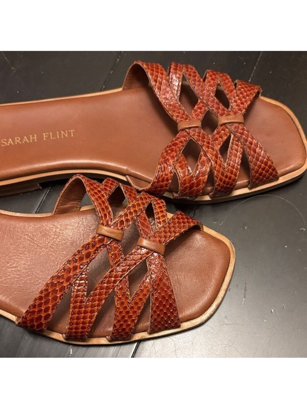 Sarah Flint Women's Red-Brown Sandals - Picture 2 of 3